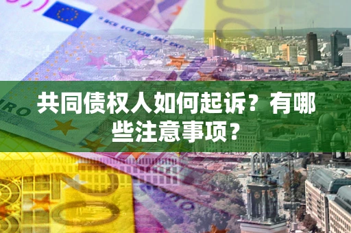 北京共同债权人如何起诉？有哪些注意事项？